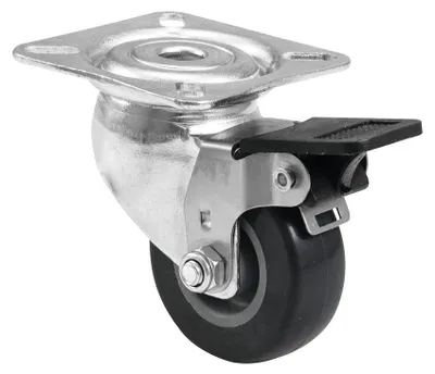 Imagen del producto de Rueda giratoria ROADINGER de 50 mm, color gris, con freno