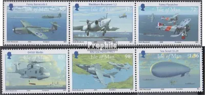 Produktbild von Briefmarken GB - Isle of Man 2009 Mi 1487-1492 Dreierstreifen (kompl.Ausg.) postfrisch Luftfahrzeuge der Marine