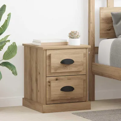 Immagine prodotto di vidaXL Comodino in rovere Artisan 39 x 39 x 47,5 cm in materiale derivato dal legno