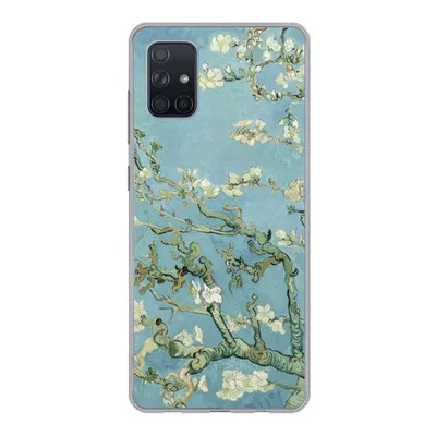 Produktbild von MuchoWow® Handyhülle Schutzhülle Hülle für Samsung Galaxy A71 Mandelblüte - Van Gogh - Kunst Silikon Softcase Handy Hülle - Kartenbesitzer