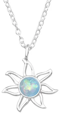 Produktbild von Kette Sonne Silber 925: Halskette mit Opal