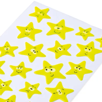 Produktbild von HERMA 3714 Aufkleber Sterne klein, 19 Stück, Neon Belohnungssticker für Schule, Scrapbooking, DIY