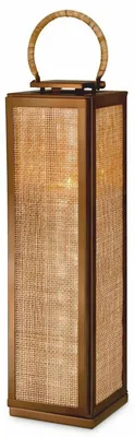 Immagine prodotto di Casa Padrino: Lampadario vintage in ottone/colori naturali, altezza 83 cm. Lanterna con maniglia. Accessori per la ristorazione e per hotel