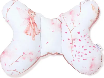 Produktbild von Little Fairy & Smokey Pink Soft Velvet Schmetterlingskissen
