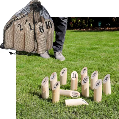 Produktbild von Finn Kubb Wurfspiel Holzspielzeug 12 Spielhölzer 1 Wurfholz 3-6 Personen 66144