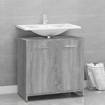 Produktbild von The Living Store Badezimmerschrank Grau Sonoma 60x33x60 cm Holzwerkstoff