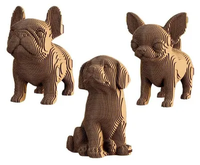 Produktbild von Cartonic 3D-Puzzle Puppies Trio, 3 Hunde, Papp-3D-Bausatz, Pappe, 227 Teile, CARTPUPPIES