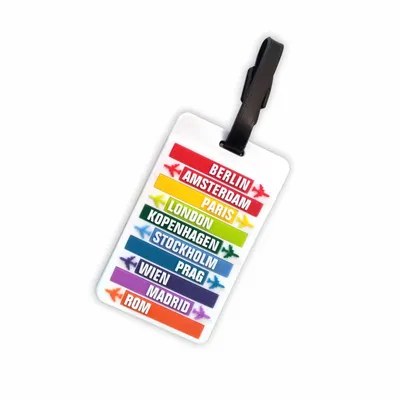 Produktbild von HAUPTSTADTKOFFER – Kofferanhänger inklusive Adressfeld, Kofferschild aus Kunststoff, Gepäckschild für Koffer Tasche Rucksack, 10,2 cm x 6,2 x 0,4 cm