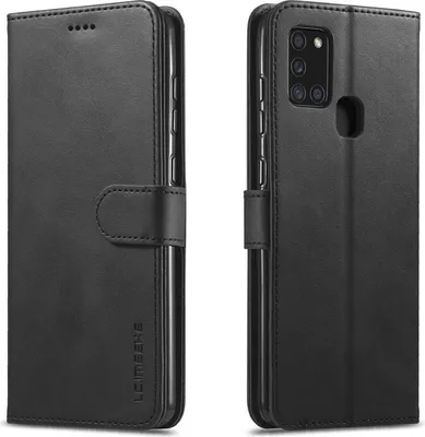 Produktbild von Samsung Galaxy A21s Hülle - LC.IMEEKE Luxus Klapphülle - Schwarz