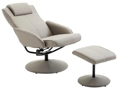 Produktbild von HOMCOM Relaxsessel Sessel Fernsehsessel Armsessel 360° drehbar mit Fußstütze