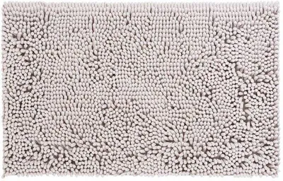 Produktbild von Unyqoos® Chenille‑Badematte 50 x 80 cm Beige – weich & saugfähig, rutschfest, waschbar (30°C), trocknergeeignet, für Fußbodenheizung
