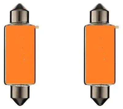 Image de cyclingcolors 2 ampoules SV8.5 21W orange 12V pour automobile et moto