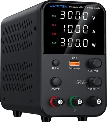 Zdjęcie produktu dla Zasilacz DC, regulowany 30V 10A, szybkie ładowanie USB, WPS3010H 30V 10A