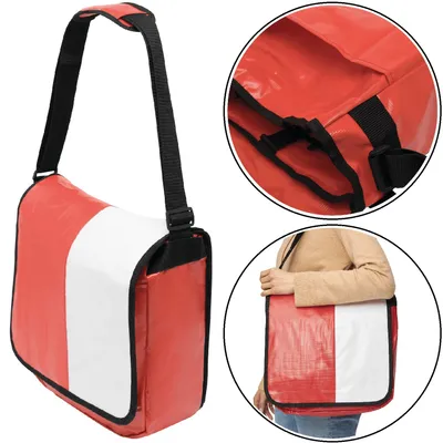 Produktbild von AS Umhängetasche rot ca. 34,5 x 31,5 x 13,5 cm abwaschbar Planentasche 14L Tasche AS
