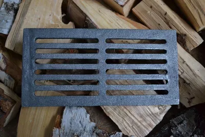 Immagine prodotto di SEZAM - Griglia per stufa 31 x 15 cm in ghisa Griglia per camino Griglia quadrata per cenere Griglia per stufa Griglia da tavolo Griglia per stufa Griglia per camino