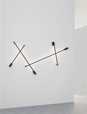 Produktbild von Nova Luce GROPIUS LED Wandleuchte Schwarz 20W Warmweiss 120x7x3,5cm 9081120