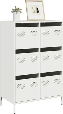 Immagine prodotto di Maison Exclusive - Credenza alta bianca 68x39x101,5 cm Acciaio