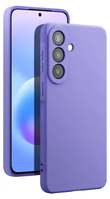 Immagine prodotto di Custodia Avizar per Galaxy A57, realizzata in silicone soft-touch con fodera in microfibra, colore viola