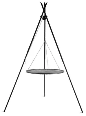 Produktbild von Schwenkgrill „TIPI“ 210 cm - Grillrost aus Rohlstahl 70 cm