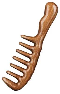 Produktbild von Handgefertigter Holzkamm für lockiges Haar