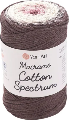 Zdjęcie produktu dla Yarn Art Macrame Bawełna Spectrum 225 m 1302 Brown Pink Sznurek