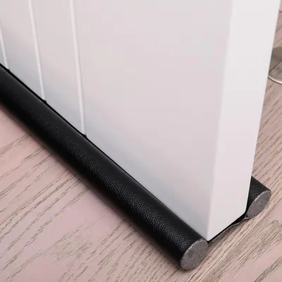 Obrázok produktu pre Zábrana proti prievanu pre dvere 96 cm, DvojstrannéPolyuretántesnenie, Zvuková izolácia, Čierna, pre domácnosť