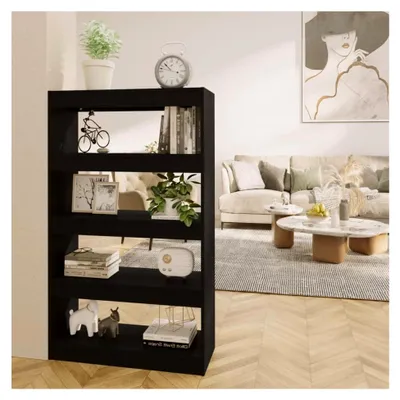 Produktbild von Bücherregal/Standregal schwarz 80x30x135cm Holzwerkstoff