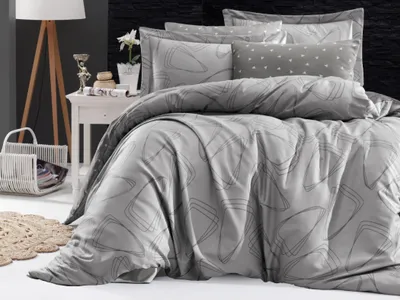 Obrázek produktu pro Prodloužené povlečení Satén 140x220, 70x90cm Rovena grey