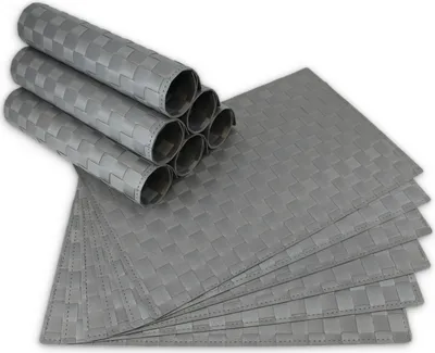 Produktbild von Tischsets MODERN 12er Set Grau als Tischuntersetzer
