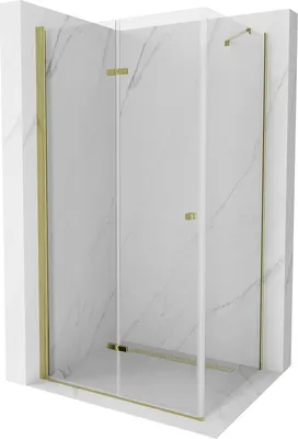 Produktbild von Mexen Lima klappbare Duschkabine 100 x 80 cm, Transparent, Gold - 856-100-080-50-00