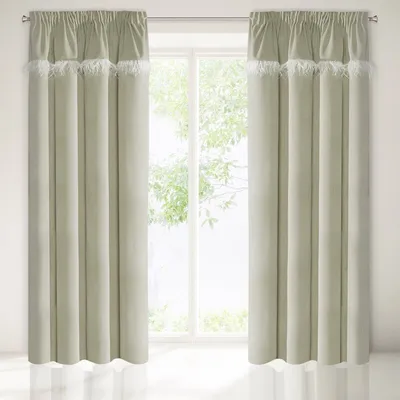 Produktbild von Vorhang NILA beige weiß 140x250 cm  Kräuselband