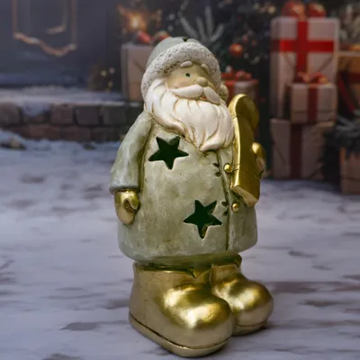 Produktbild von Solis Decor Dekofigur Weihnachtsmann mit Skiern