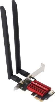 Zdjęcie produktu dla Karta WiFi 6E PCIe 4200Mbps 2.4GHz 5GHz 6GHz Trójzakresowa karta WiFi PCIe do komputera stacjonarnego