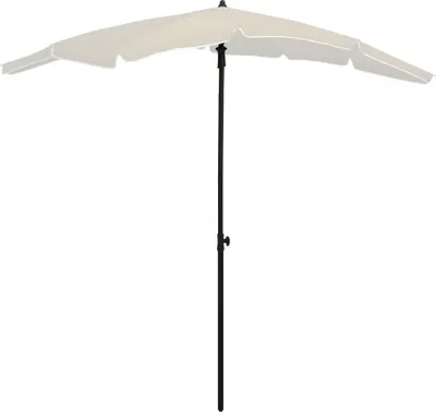Image de The Living Store Parasol avec mât 200x130 cm Sable