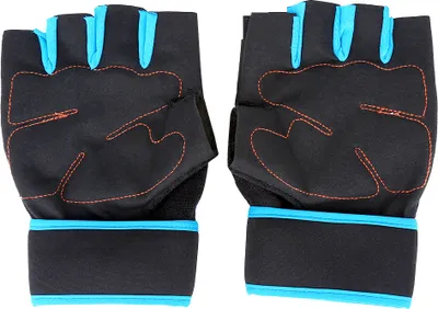 Produktbild von Halbfingerhandschuhe für Outdoor-Sportarten zum Radfahren, Motorradfahren, Gewichtheben (blau)