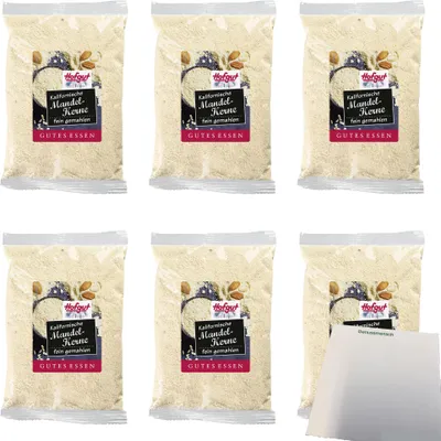 Produktbild von Hofgut Kalifornische Mandeln gemahlen blanchiert VPE (6x100g Beutel) + usy Block