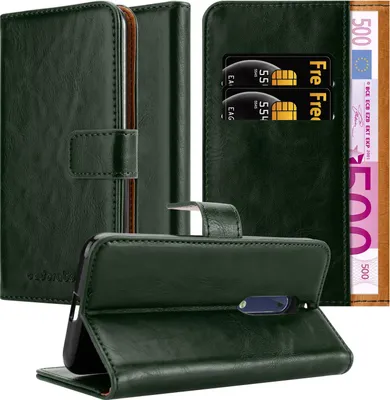 Obrázek produktu pro Cadorabo pouzdro pro Nokia 5 2017 Protective Case in Green Kryt na mobilní telefon Pouzdro typu kniha Pouzdro Luxury