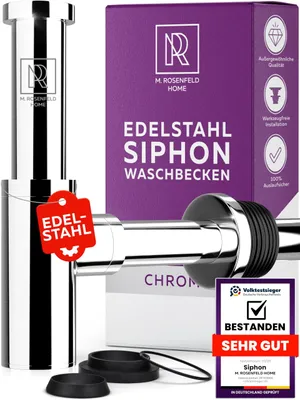 Produktbild von Siphon für Waschbecken mit Geruchsverschluss und Ablaufrohr