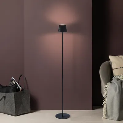 Produktbild von Portable LED Außen Stehlampe, Akku, USB, 3 Touchdimmer, 125 cm