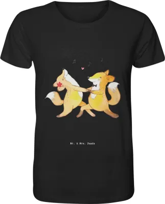 Produktbild von Mr. & Mrs. Panda T-Shirt Füchse Salsa tanzen Größe XL - Schwarz - Geschenk, Herren, Shirt, Herren-T-Shirt, Tanzkurs, Tshirt, Tanzschule, Oberteil