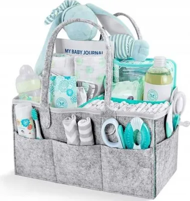 Produktbild von GKA Baby Windeltasche Filz tragbarer Wickeltisch Organizer Windel Windeln Tasche Spielzeug Windelunterlage Wickeltasche