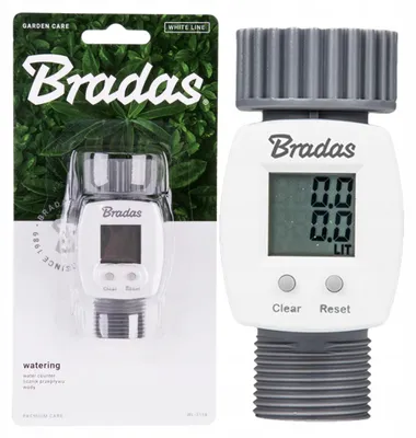 Produktbild von Bradas Wasserdurchflussmesser Garten Bewässerung LCD Anzeige