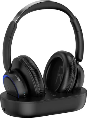 Produktbild von Over-Ear-Kopfhörer mit TV-Sender-Ladestation für Senioren, Hörgeschädigte, Keine Audioverzögerung, Blutooth-Kopfhörer, Plug-and-Play