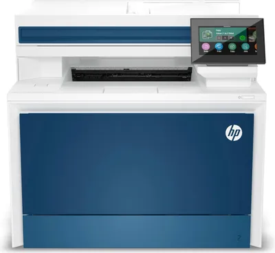 Produktbild von HP Color LaserJet Pro LaserJet Pro 4302dw Wireless Multifunction Farbe Drucker, Kopierer, Scanner; Duplex, Laser, Farbdruck, 600 x 600 DPI, A4, Direktdruck, Blau, Weiß