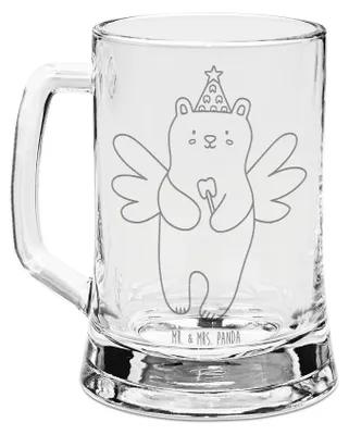 Produktbild von Mr. & Mrs. Panda Krug Bär Zahnfee - Transparent - Geschenk, Gravur Bierkrug, Erster Zahn, Glaskrug, Mit, Humpen, Milchzahn, Fee, Seidel, Teddy