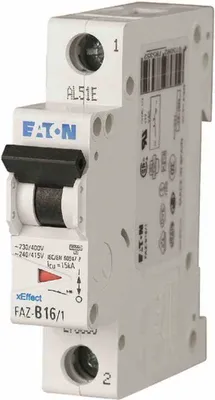Obrázek produktu pro Jistič EATON K FAZ 6 A, 1p, 230 V, 15 kA, 1TE