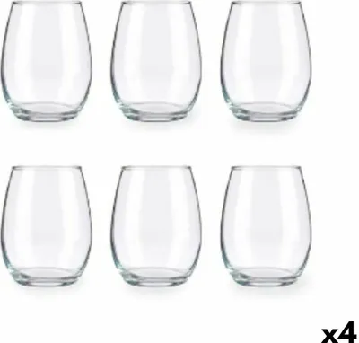 Obrázek produktu pro Sada skleněných pohárů z jantarového čirého skla 350 ml (4 kusy)