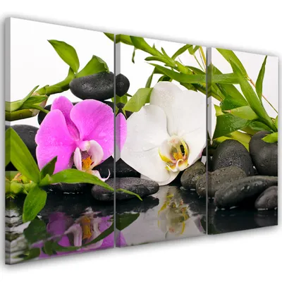 Produktbild von Triptychon auf leinwand religiös - farbig 90x60 cm Feeby farbe wandbild bereit zum aufhängen