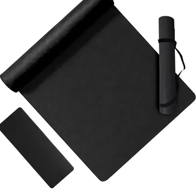 Immagine prodotto di Tappetino da yoga Relaxdays, spessore 5 mm, 68 x 183 cm, con tracolla, antiscivolo, in PU, tappetino sportivo per yoga, pilates e fitness, colore nero, Immagine generata dall'IA