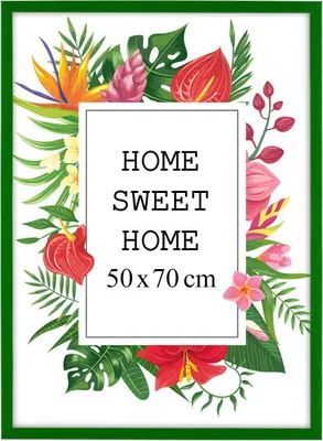 Obrázok produktu pre MG Design rám na fotografie 50 x 70 cm - farba zelená, z dreva, s akrylovým sklom - na vertikálne alebo horizontálne zavesenie/postavenie, na fotografie
